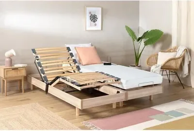 Image de Ensemble Matelas et Sommiers Électriques, 2x80x200cm, Mousse, Ferme, TALCA, Fabrication Française