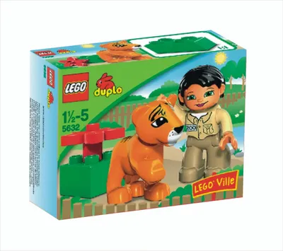 Produktbild von Lego Ville Duplo 5632 Tigerbaby Mit Pflegerin Zoo Tiger Löwe Baby