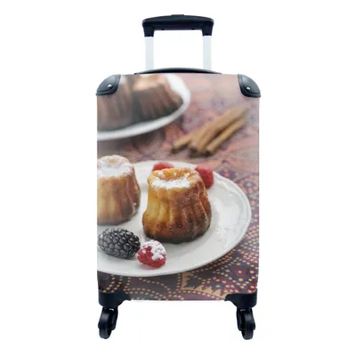 Produktbild von MuchoWow® Koffer Handgepäck Trolley Rollkoffer Kleine Reisekoffer mit 4 Rollen - Frankreich - Obst - Gebäck - Cabin Size < 55x40x23 cm & 55x40x20 cm - Fotokoffer - Kabinenkoffer - Boardgepäck - Reise-Box - Reisekoffer - Reisegepäck - Koffer mit Bild - Trolley für Kinder