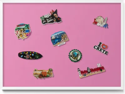 Produktbild von Magnetboard 70x50 cm – Weißer Rahmen – Farbe Pink – Magnetwand, Magnettafel – Wohnzimmer, Magnetpinnwand