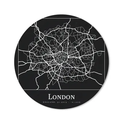 Produktbild von MuchoWow® Mauspad Mousepad Karte - Stadtplan - London - Karte 20x20 cm - Mousepads - Maus Mat - Pad - Mausunterlage - Schreibtischmatte