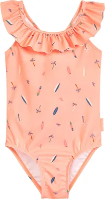 Produktbild von Playshoes Mädchen Schwimmanzug Badeanzug, Rosa Surfbrett, 110/116 cm