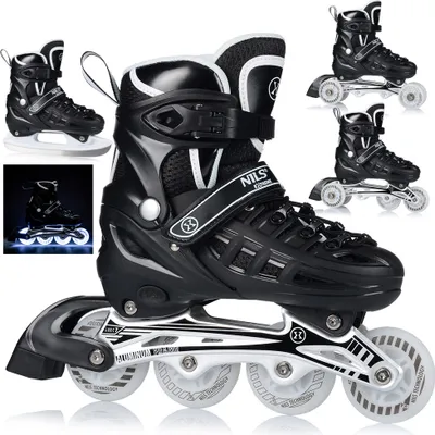 Obrázok produktu pre Nh10905 4V1 Black Led L(39-42) Korčule S Extreme Nils Extreme Hockey Shoes