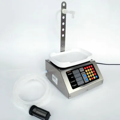 Image de Débit de la machine de remplissage de liquide 10 g ~ 3 kg Machine de remplissage de bouteilles Remplisseuse à pompe à membrane Machine de remplissage par pesage