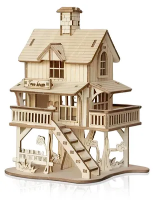 Produktbild von 3D Puzzle Holz Baumhaus Modell Bausatz für Heimdekoration und Geschenk