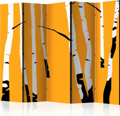 Zdjęcie produktu dla Parawan akustyczny Pejzaże 225x172 cm 5-częściowy czarny