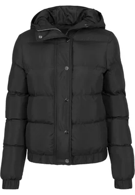 Produktbild von Urban Classics Ladies - Hooded Puffer Winterjacke schwarz