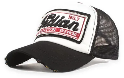 Produktbild von Sporty Trucker Mesh Cap - Indian Vintage Style - Baseball Kappe mit Snapback - Einheitsgröße