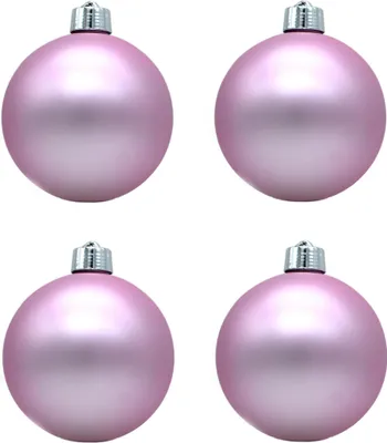 Produktbild von Weihnachts-Kugel XXL Ø 20cm - 4 Stück rosa matt