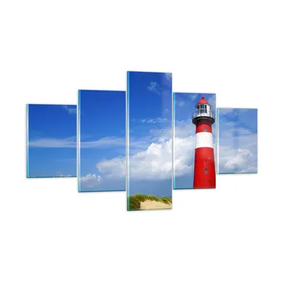 Produktbild von Bilder auf glas - Turm Leuchtturm Ozean Ufer - 125x70cm - Glasbilder - Wandbilder - Kunstdruck - zum Aufhängen bereit - Wanddekoration aus Glas - Glas Bilder - Wandbild auf Glas - GEA125x70-2395
