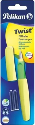 Produktbild von Pelikan 807326, Grün, Gelb, Kartuschenfüllsystem, Gelb, Edelstahl, Beidhändig, Deutschland