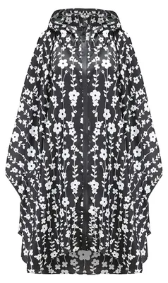 Immagine prodotto di Poncho impermeabile da donna - Elegante poncho riutilizzabile con cappuccio
