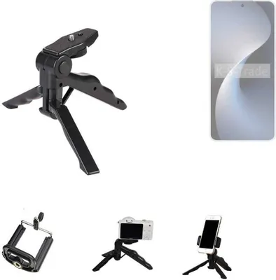 Produktbild von K-S-Trade Stativ Tisch-Ständer Dreibein Handy-Stativ Ständer kompatibel mit Meizu 21 Note Mini-Stativ Smartphone Tripod Handy-Stativ aus Plastik