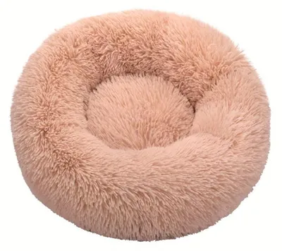 Produktbild von Hundebett Katzenbett Flauschig Rund aus Plüsch 100CM Beige