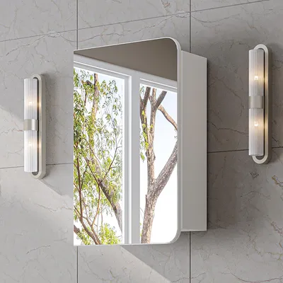 Image de Meuble de salle de bain Roomart LYCIA-60, armoire de toilette de 45 cm de large, blanc