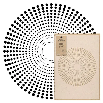Produktbild von Große Malschablonen, Durchmesser 57 cm, Punkt Mandala Schablone, Wiederverwendbare Kunststoff Wandschablone DIY