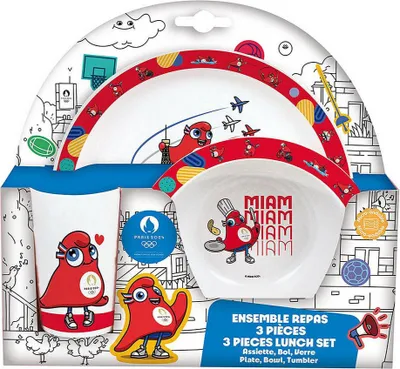 Zdjęcie produktu dla Zestaw obiadowy z maskotką Igrzysk Olimpijskich 2024