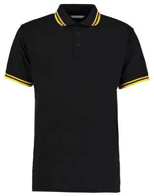 Image de Kustom Kit - Polo à rayures contrastées pour homme FK2045 (M) (noir/jaune)