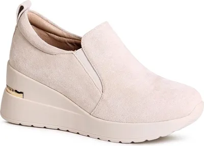 Produktbild von topschuhe24 2683 Damen Keil Halbschuhe Plateau Slipper, Farbe:Beige, Größe:39 EU