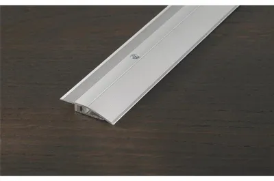 Produktbild von PROLINE Silber 30mm Bodenprofil, Anpassungsprofil für Vinylböden, Sockelleiste, Übergangsprofil, Laminatprofil, Abschlussprofil, Fußbodenprofil, Renovierungsprofil