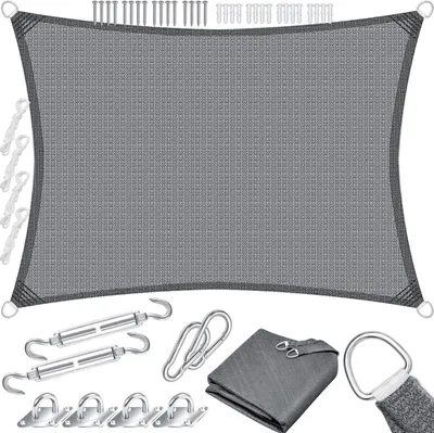 Produktbild von KESSER® Sonnensegel Sonnenschutz Windschutz | HDPE Gewebe | wasserabweisend & windabweisend | 5-Fach quer vernäht robust & stabil Schattenspender Garten Balkon Terrasse