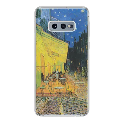 Produktbild von MuchoWow® Handyhülle Schutzhülle Hülle für Samsung Galaxy S10e Caféterrasse bei Nacht - Vincent van Gogh Silikon Softcase Handy Hülle - Handy