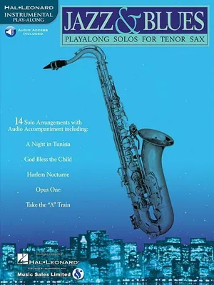 Obrázok produktu pre Jazz and Blues - Play Along Solos for Tenor Sax Easy to Medium Jazz Standards Songbook with Online Audio Accompaniment for Tenor Saxophone for Developing Players and Practice Performance Training