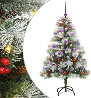 Obrázek produktu pro vidaXL Umělý vánoční stromek zelený a bílý 150 cm