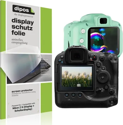 Produktbild von 4x Schutzfolie für Nikon Z 8 (Display + Schulterdisplay) matt Displayschutzfolie Folie Display Schutz dipos