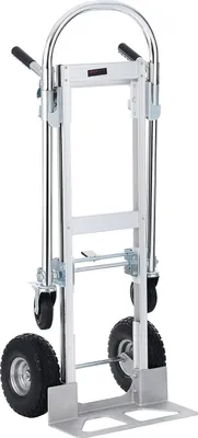 Produktbild von Famanu Faltbare Sackkarre - 200 kg Tragkraft - Transport - 2-in-1 Modell - Silber