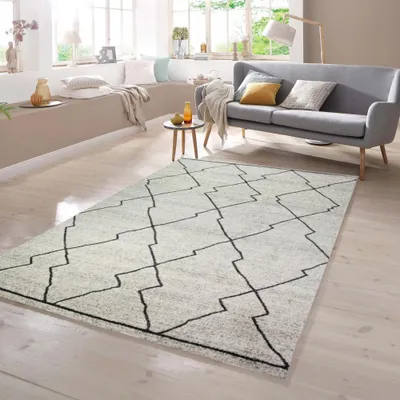 Produktbild von Teppich in Creme Grau Größe - 80 x 150 cm