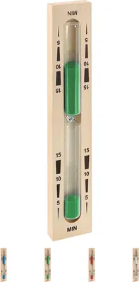 Produktbild von Sauna-Sanduhr aus Holz, Sauna Uhr, Saunazubehör, Zeitanzeige, Eieruhr, Saunauhr