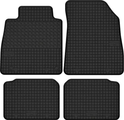 Produktbild von Gummimatten passend für Nissan Micra K14 (ab 2016) Gummi Fußmatten Satz Schwarz + Stopper