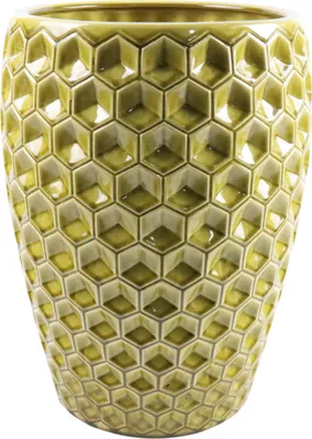 Produktbild von Provencelia Keramik Pflanzkübel Versailles Gelb, Ø38 x H54 cm, handgefertigt, glasiert, Outdoor, Garten, Terrasse