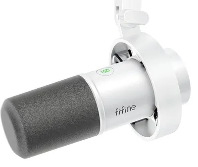 Produktbild von FIFINE XLR Studio Mikrofon Dynamisches, USB Microphone PC für Streaming Podcast Gaming, für PS4/5 Mac Mixer Soundkarten - Weiß