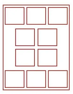Produktbild von Lindner 2609E Velourseinlage dunkelrot 2609E (69x62 mm)