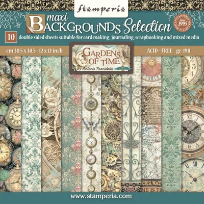 Produktbild von Scrapbook-Block "Gardens of Time Backgrounds"
