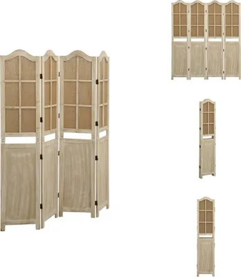 Produktbild von vidaXL 4-tlg. Raumteiler Braun 140x165 cm Stoff -  Raumteiler