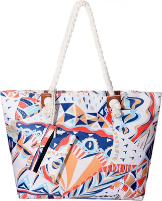 Produktbild von Große Strandtasche wasserabweisend mit Reißverschluss - Moderne Kunst