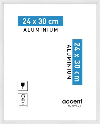 Produktbild von accent by nielsen Aluminium Bilderrahmen Accent, 24x30 cm, Weiß Glanz