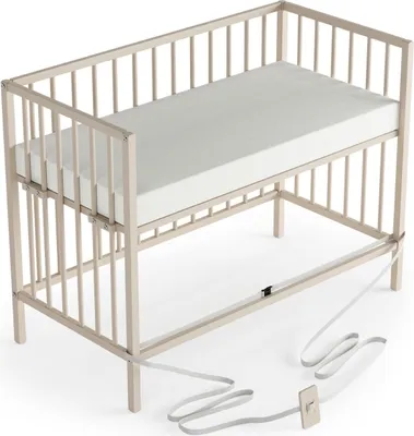Produktbild von Beistellbett 60x120 cm mit Matratze, Rollen & Umbauseite - sahara dust - Dreamy 4 in 1 Bett
