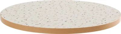 Produktbild von Runde Melamin-Tischplatte 60 cm Terrazzo - Oviala Rivoli