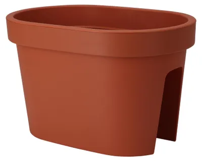 Produktbild von Balkonblumentopf/blumentopf - terrakotta - 40 x 25 cm - oval - Kunststoff