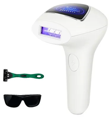 Imagen del producto de Depiladora láser, tecnología IPL, niveles de energía ajustables, color blanco, modelo 2024, con enchufe para la Unión Europea