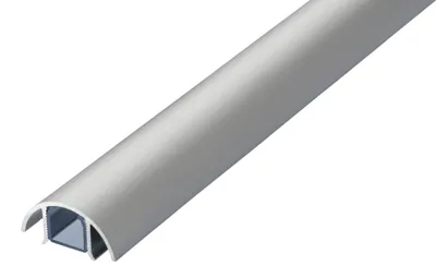 Mini-Kabelkanal Aluminium 30 mm, 100 cm, Edelstahl gebürstet