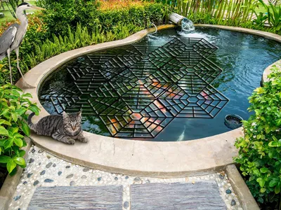 Produktbild von Teichschutz, 20 x schwimmende Ringe mit 40 x Verriegelung, flexibel anpassbar für Gartenteiche, Schutz gegen Fischräuber wie Katzen oder Reiher
