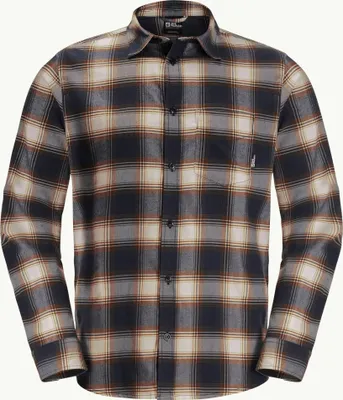 Produktbild von Jack Wolfskin Herren Wanderweg Flanellhemd dark navy XL