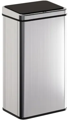Produktbild von Sensor Mülleimer 50L Edelstahl Automatischer Mülleimer mit Soft-Close-Deckel Bewegungssensor 35,5 x 26 x 67 cm Silber
