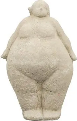 Produktbild von Exner Frauen Figur Frauenfigur dicke Frau Skulptur DUR, Zement, 17x12,5x26cm, grau