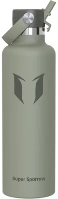 Obrázek produktu pro Nerezová láhev na pití s brčkem, objem 1000 ml, design "Šalvěj"